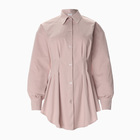 Рубашка женская удлиненная MINAKU: Casual Collection цвет серо-розовый, р-р 46 - Фото 5
