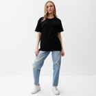 Футболка женская, цвет черный, размер 46 - фото 24354487