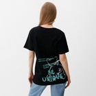 Футболка женская, цвет черный, размер 46 - фото 24354489