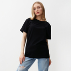 Футболка женская, цвет черный, размер 52 - фото 23559720