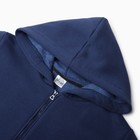 Толстовка с начёсом, цвет синий, размер 56 - фото 23559754