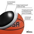 Мяч баскетбольный MINSA, ПВХ, клееный, 8 панелей, р. 5 - фото 3645611