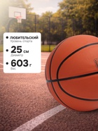 Мяч баскетбольный MINSA, клееный, 8 панелей, р. 7, PVC, бутиловая камера - Фото 4