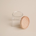 Банка для сыпучих продуктов SL Home «Афины», 1 л, 11×11.5 см, с деревянной крышкой. стекло, прозрачная - Фото 3