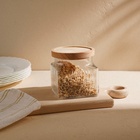 Банка для сыпучих продуктов SL Home «Афины», 1 л, 11×11.5 см, с деревянной крышкой. стекло, прозрачная - Фото 7