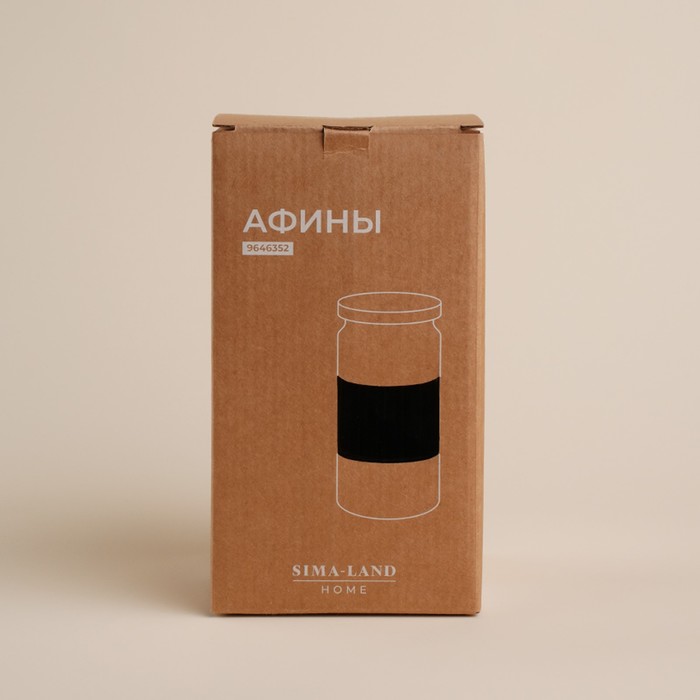 Банка стеклянная для хранения сыпучих продуктов SL Home «Афины», 2 л, 11×20,5 см, с деревянной крышкой