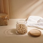 Банка для сыпучих SL Home «Валенсия», 1 л, 12×11.5 см, с деревянной крышкой, стекло, прозрачная - Фото 8