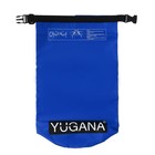 Гермомешок YUGANA, ПВХ, водонепроницаемый 10 литров, один ремень, синий - фото 8598813