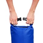 Гермомешок YUGANA, ПВХ, водонепроницаемый 10 литров, один ремень, синий - Фото 12