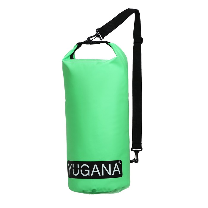 Гермомешок YUGANA, водонепроницаемый 20 литров, один ремень, зеленый