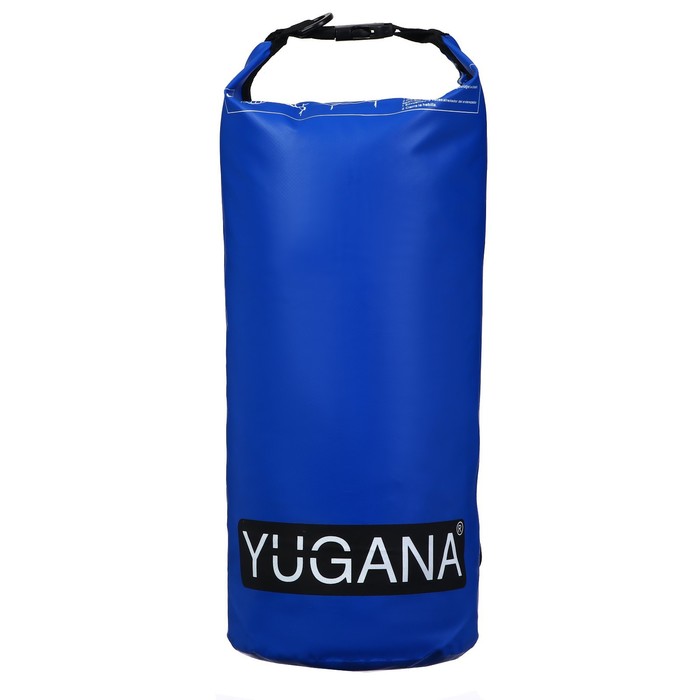 Гермомешок YUGANA, ПВХ, водонепроницаемый 30 литров, один ремень, синий - фото 1905057938