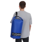Гермомешок YUGANA, ПВХ, водонепроницаемый 30 литров, один ремень, синий - Фото 13
