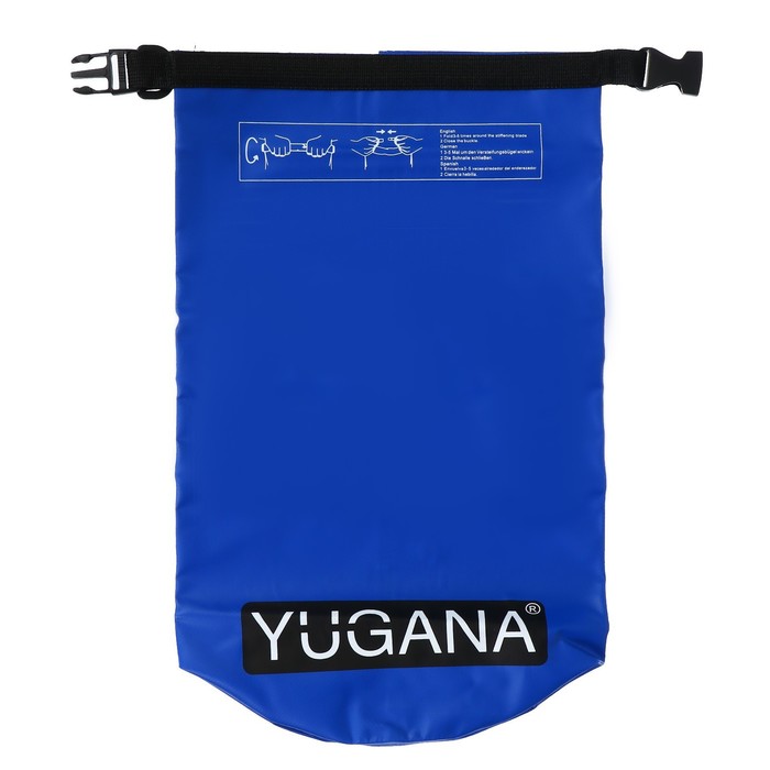 Гермомешок YUGANA, ПВХ, водонепроницаемый 30 литров, один ремень, синий - фото 1905057943