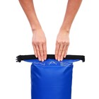 Гермомешок YUGANA, ПВХ, водонепроницаемый 30 литров, один ремень, синий - Фото 11