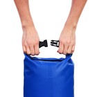 Гермомешок YUGANA, ПВХ, водонепроницаемый 30 литров, один ремень, синий - Фото 12