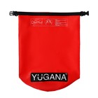 Гермомешок YUGANA, ПВХ, водонепроницаемый 40 литров, один ремень, красный - фото 8627747