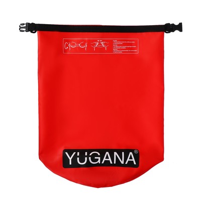 Гермомешок YUGANA, ПВХ, водонепроницаемый 40 л, один ремень, красный