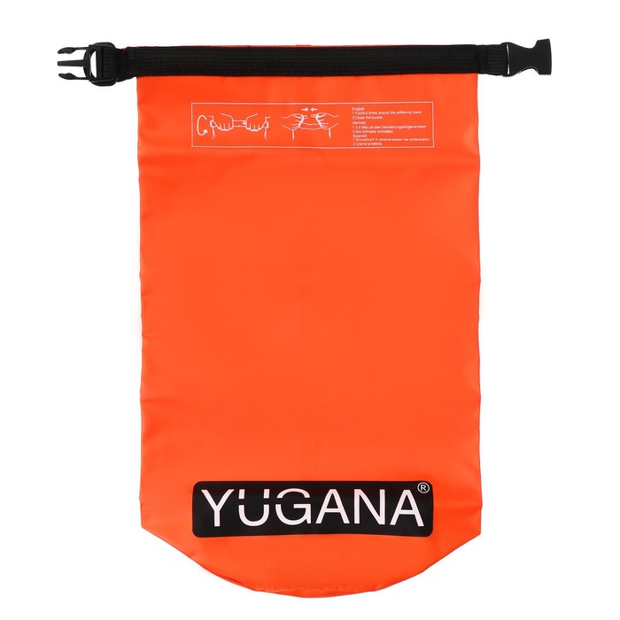 Гермомешок YUGANA, ПВХ, водонепроницаемый 30 литров, два ремня, оранжевый - фото 1906518616
