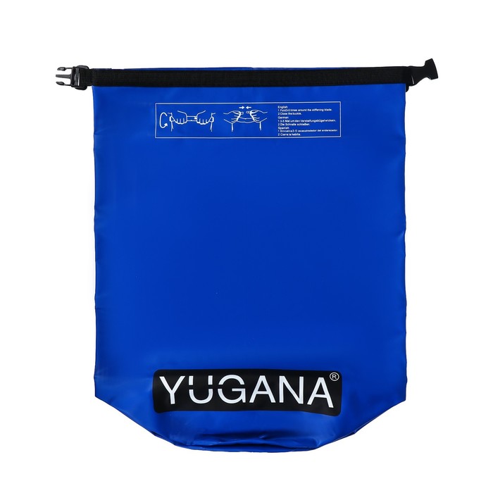 Гермомешок YUGANA, ПВХ, водонепроницаемый 40 литров, два ремня, синий - фото 1907964879