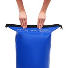 Гермомешок YUGANA, ПВХ, водонепроницаемый 40 литров, два ремня, синий - Фото 12