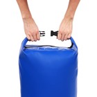 Гермомешок YUGANA, ПВХ, водонепроницаемый 40 литров, два ремня, синий - Фото 13