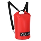 Гермомешок YUGANA, ПВХ, водонепроницаемый 40 литров, два ремня, красный - Фото 16