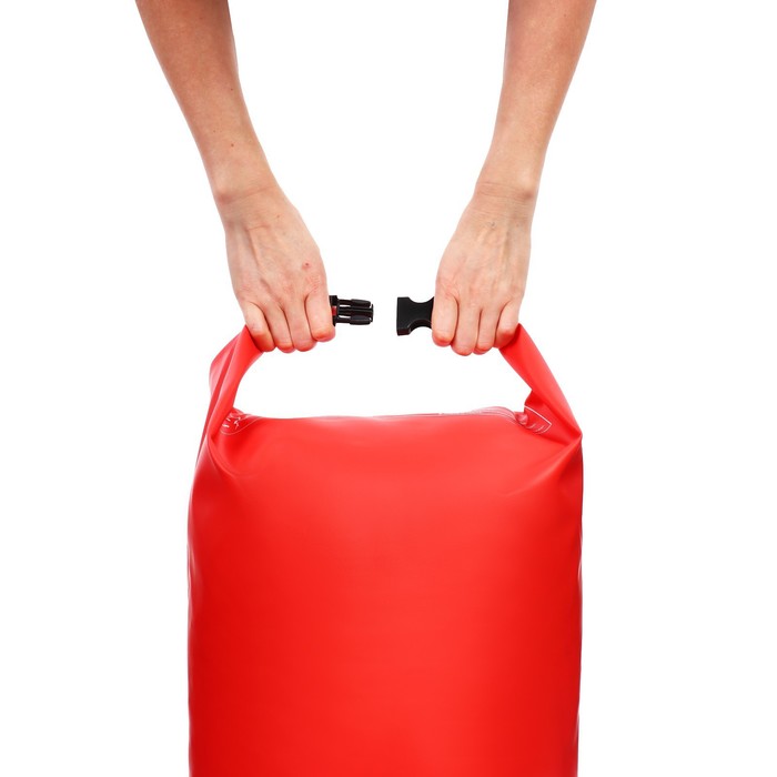 Гермомешок YUGANA, ПВХ, водонепроницаемый 40 литров, два ремня, красный - фото 1907964894