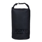 Гермомешок YUGANA, ПВХ, водонепроницаемый 5 литров, усиленный, один ремень, черный - Фото 5