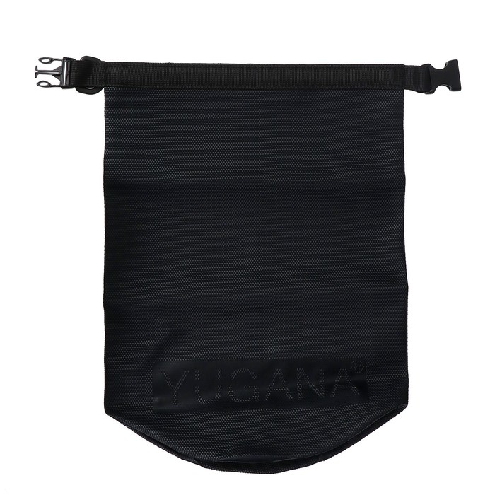 Гермомешок YUGANA, ПВХ, водонепроницаемый 10 литров, усиленный, один ремень, черный - фото 1905058043