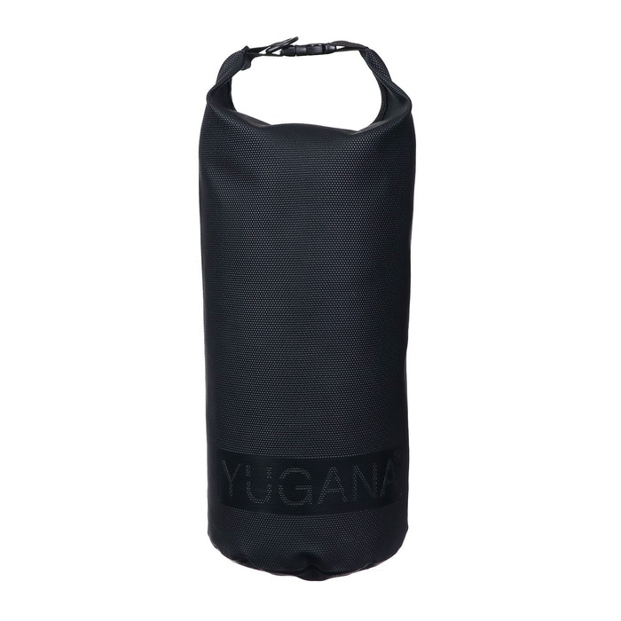 Гермомешок YUGANA, ПВХ, водонепроницаемый 15 литров, усиленный, один ремень, черный - фото 1910902501