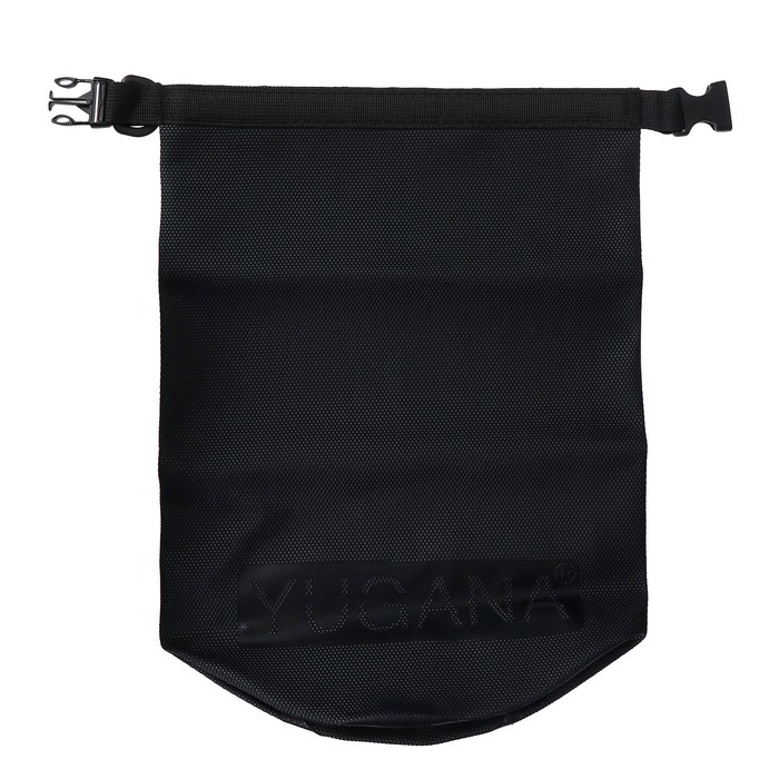 Гермомешок YUGANA, ПВХ, водонепроницаемый 15 литров, усиленный, один ремень, черный - фото 1910902506