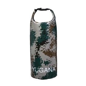 Гермомешок YUGANA, ПВХ, водонепроницаемый 10 литров, один ремень, камуфляж