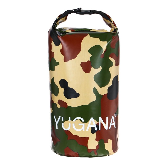 Гермомешок YUGANA, ПВХ, водонепроницаемый 30 л, один ремень, хаки