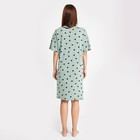 Ночная сорочка женская, цвет сердечки на шалфее, размер 50 (XL) - фото 27197924