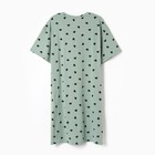 Ночная сорочка женская, цвет сердечки на шалфее, размер 50 (XL) - фото 27197930