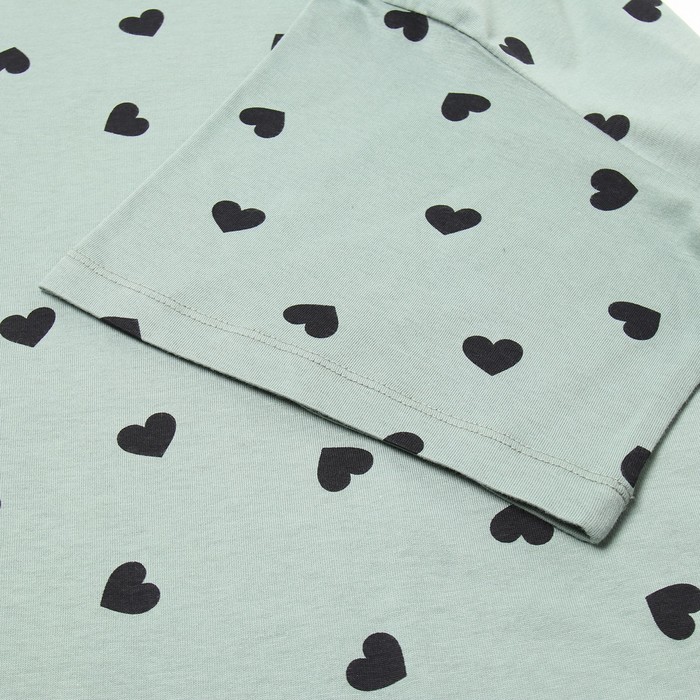Ночная сорочка женская, цвет сердечки на шалфее, размер 48 (L)