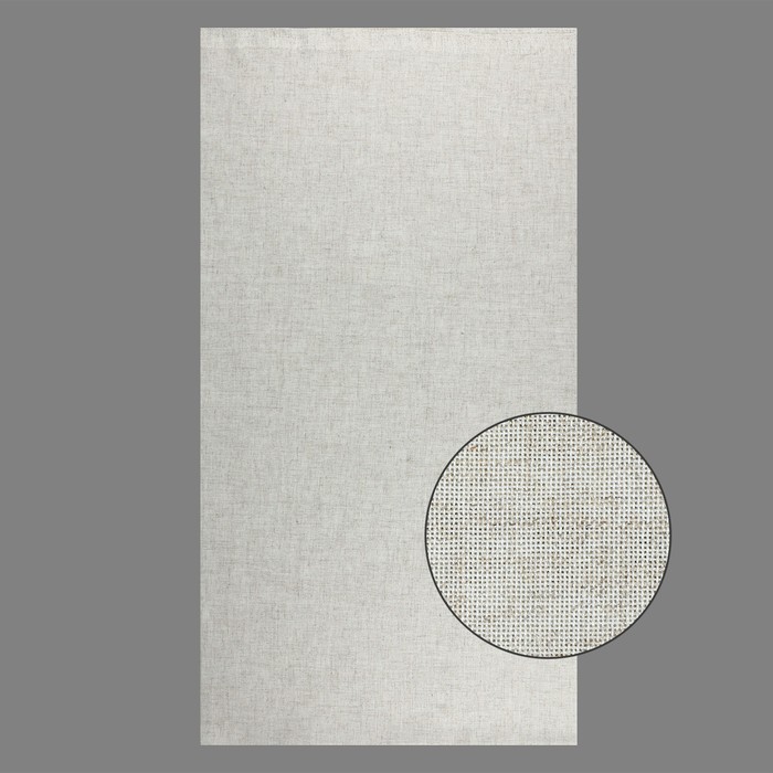 Канва для вышивания, равномерного переплетения, 40 × 150 см, цвет бежевый - Фото 1