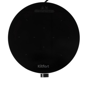 Плитка индукционная Kitfort KT-159, 1600 Вт, 1 конфорка, чёрно-белая