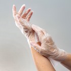 Перчатки одноразовые Elegreen VINYLTEP TPE прозрачные 50 пар, размер L - Фото 4