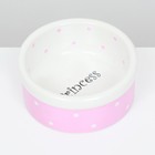 Миска керамическая 8,5 х 8,5 х 3,5 см, 100 мл розовая - фото 24270631