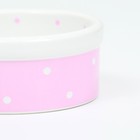 Миска керамическая 8,5 х 8,5 х 3,5 см, 100 мл розовая - фото 24270633