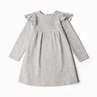 Платье для девочки, цвет серый/цветочки, рост 86 см - фото 11800536