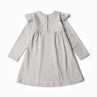 Платье для девочки, цвет серый/цветочки, рост 98 см - фото 23436578