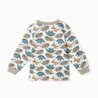 Пижама детская, цвет хаки/динозавры, рост 116 см - фото 23436679