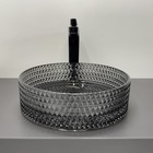 Раковина накладная Comforty CF21004, стеклянная, круглая, цвет серый дым, 36 см - Фото 2