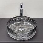 Раковина накладная Comforty CF21010, стеклянная, круглая, цвет градиентный серый, 36 см - Фото 2