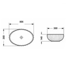 Раковина накладная Comforty CF24006, стеклянная, овальная, цвет серый дым, 51 см - Фото 5