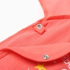 Боди детское, НАЧЁС, цвет коралловый, рост 62-68 см (0-3 мес) - фото 23493740