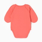 Боди детское, НАЧЁС, цвет коралловый, рост 62-68 см (0-3 мес) - фото 23493742