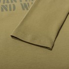 Лонгслив детский, цвет оливковый, рост 122 см - фото 25366318